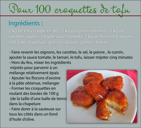 croquettes tofu