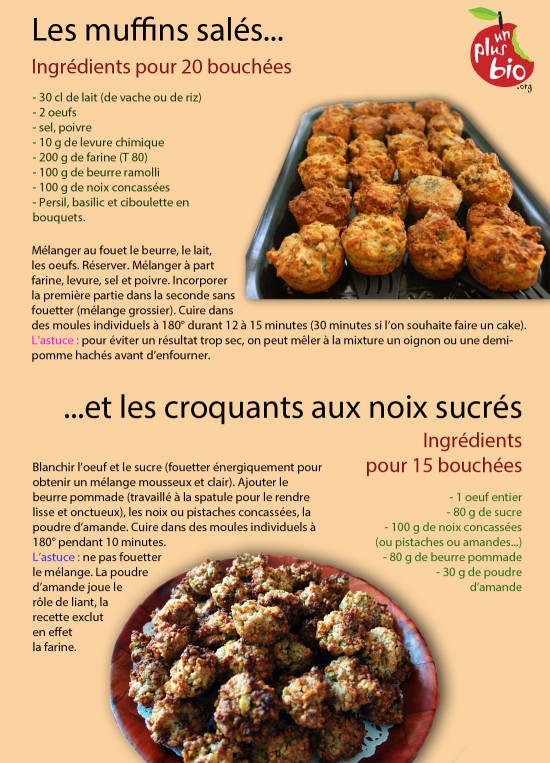 Un Plus Bio recette bouchées sucrées-salées