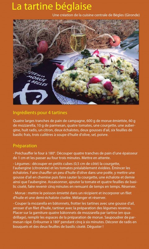 Un Plus Bio recette tartine béglaise morue